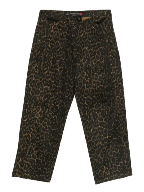 Andersson Bell animal-print pants Green APA836M