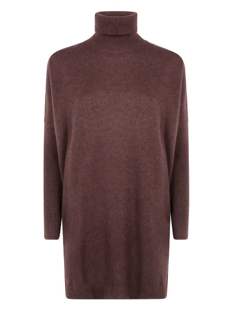 absolut cashmere roll-neck midi dress Brown ACF202401C