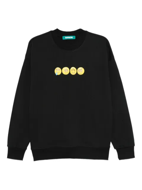 BARROW graphic-print crew-neck sweatshirt Black F5BWMASW083