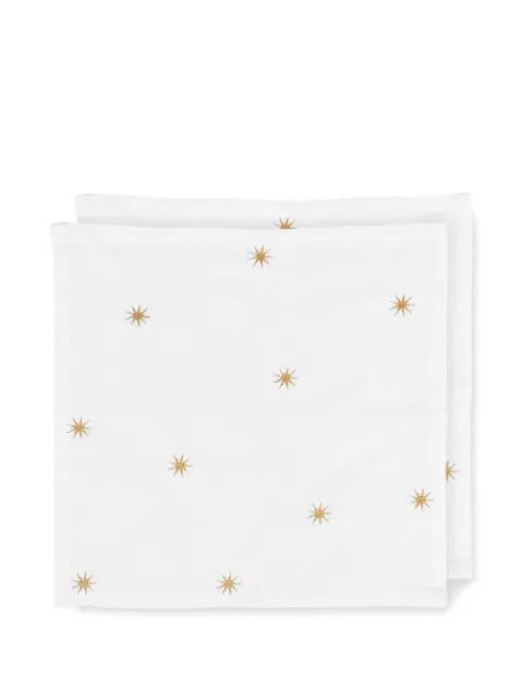 PIP STUDIO embroidered stars napkins (pack of two) White 51067038