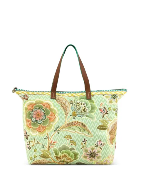 PIP STUDIO floral top handle tote bag Green 51275015
