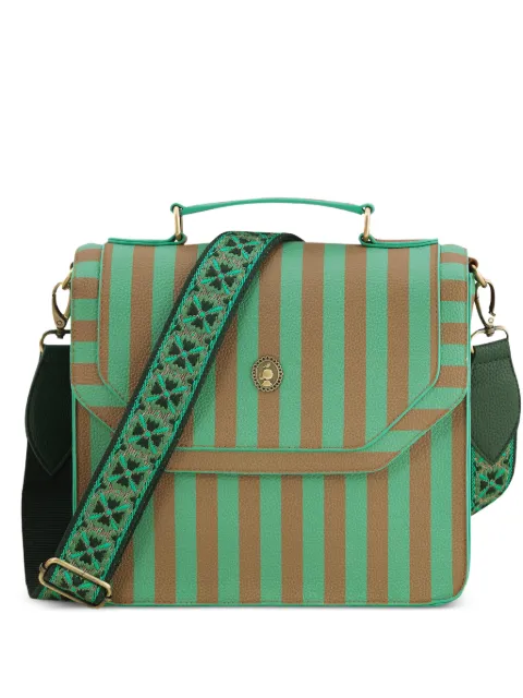 PIP STUDIO striped tote bag Green 51273429