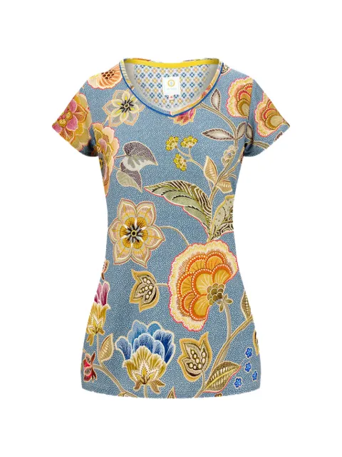 PIP STUDIO Matata floral V-neck T-shirt Blue 51512676