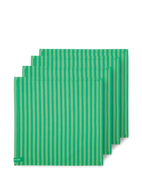 PIP STUDIO striped napkins (set of four) Green 51067035