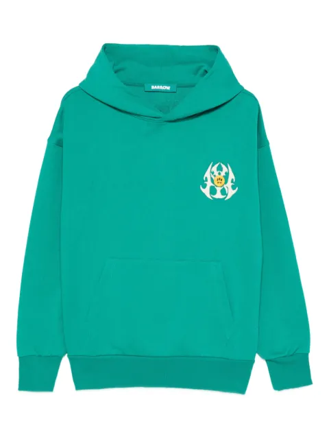 BARROW graphic-print hoodie Green F5BWUAHS036