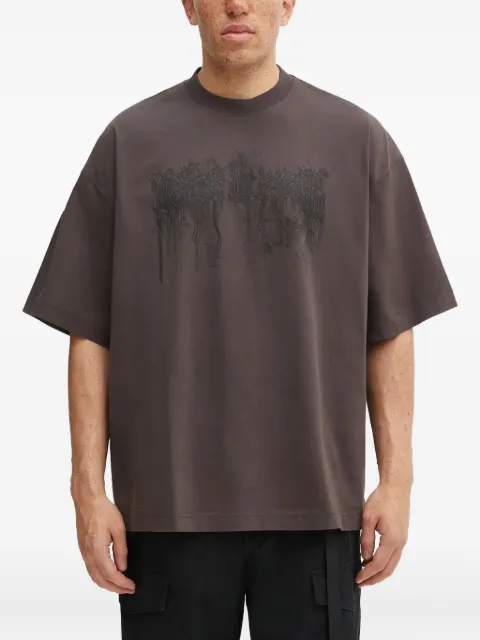 VETEMENTS round-neck short-sleeve T-shirt Brown UCF76TR450C