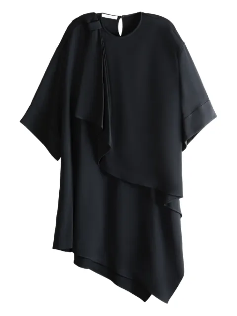 Givenchy ruffled asymmetric midi dress Black BW22MH164K