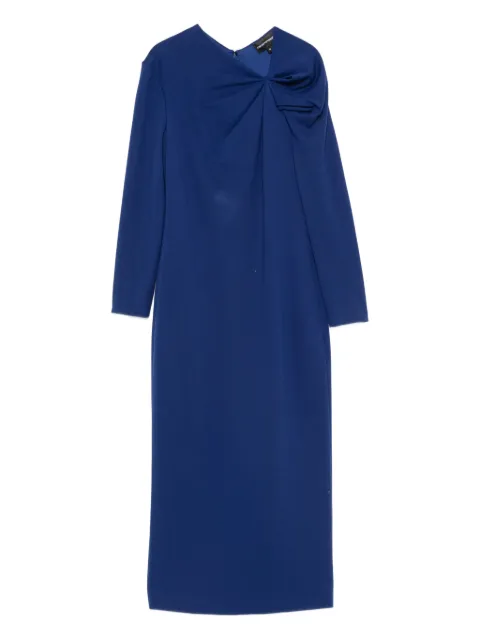 Emporio Armani knot-detail long-sleeve dress Blue EW002783AF12303UB105