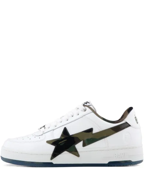 A BATHING APE® star-appliqué sneakers White 001FWL301309M