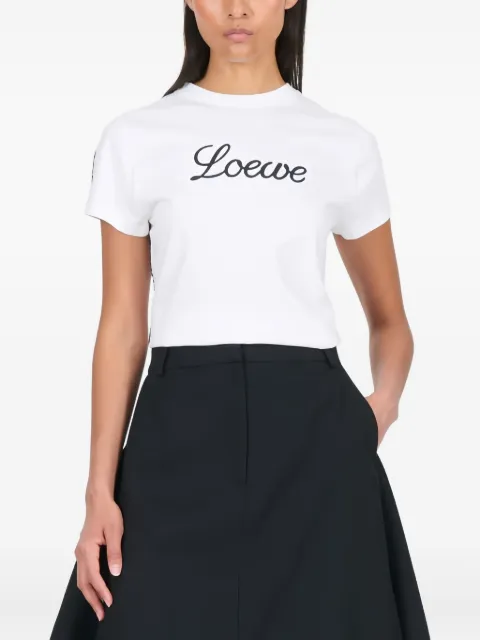 LOEWE logo-lettering T-shirt White S359Y22XAC