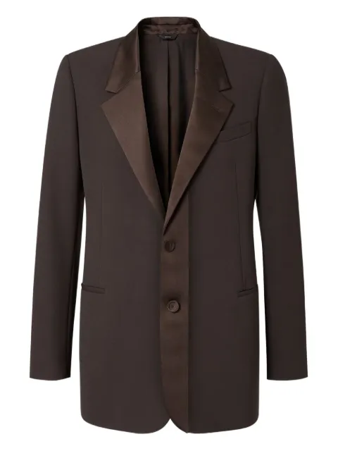 FENDI single-breasted tailored blazer Brown FJ0980AOYI