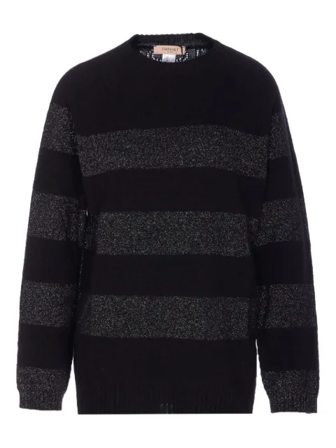 TWINSET striped-pattern sweater Black 252TT330213023