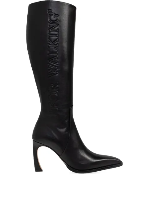 Off-White embossed heeled boots Black OWIE04LF25LEA0011001