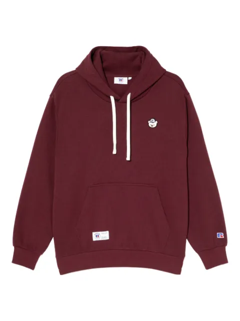 CHOCOOLATE x Russell Athletic bear-embroidered hoodie Red B1XSWM00212X
