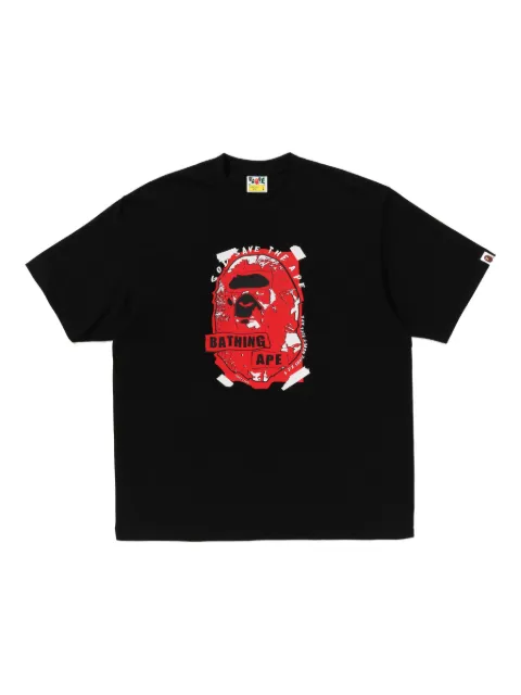 A BATHING APE® Graffiti Ape Head T-shirt Black 001TEL801323M