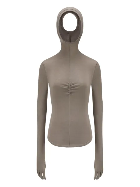 OUDE WAAG Gentle Armour Glove hooded long-sleeve top Grey OW25AWTP03T2GY830