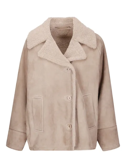 Salvatore Santoro shearling-collar jacket Neutrals 49081D