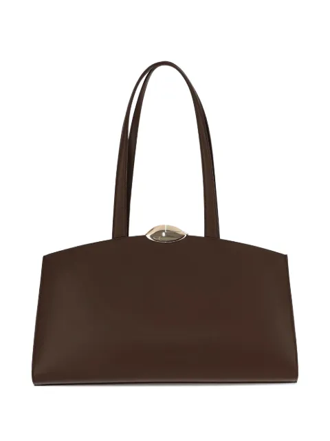 Benedetta Bruzziches Serena clasp shoulder bag Brown SERENAMIDDLEHERAT