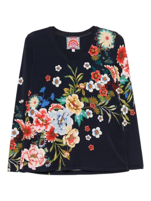 Johnny Was Janie long-sleeved T-shirt Blue T163257