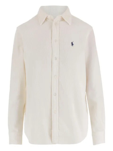 Polo Ralph Lauren embroidered-logo corduroy shirt White 211A93203005
