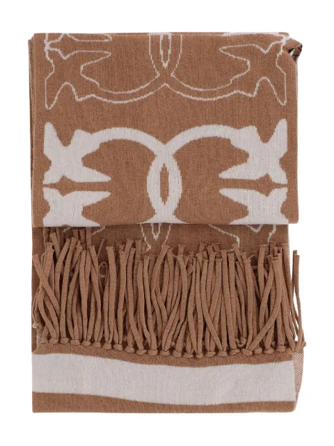 PINKO Love Birds fringed scarf Neutrals 105992A2YO