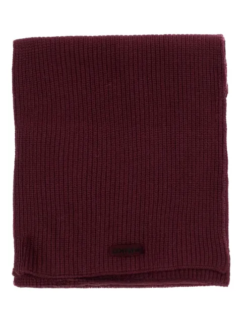 PINKO ribbed logo-patch scarf Red 105996A2Z4
