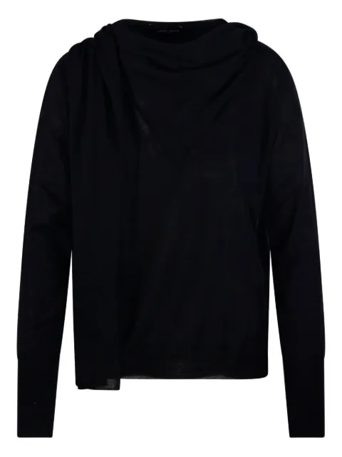Roberto Collina draped cowl-neck sweater Black 253F03002