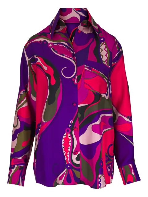 PUCCI graphic-pattern shirt Purple 5URJ105U731