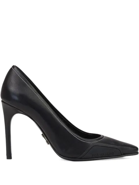 Off-White leather heeled pumps Black OWIA088E19F450771000
