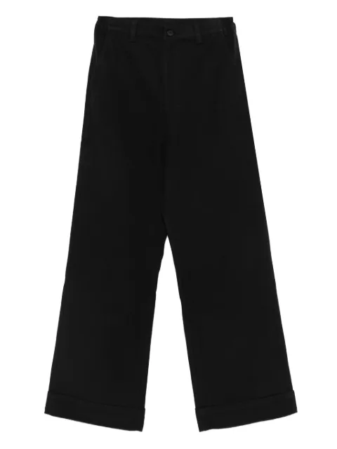 Joe Chia Dooku cuffed straight trousers Black PA2514BDOOKUSTRAIGHTCUTPANTS
