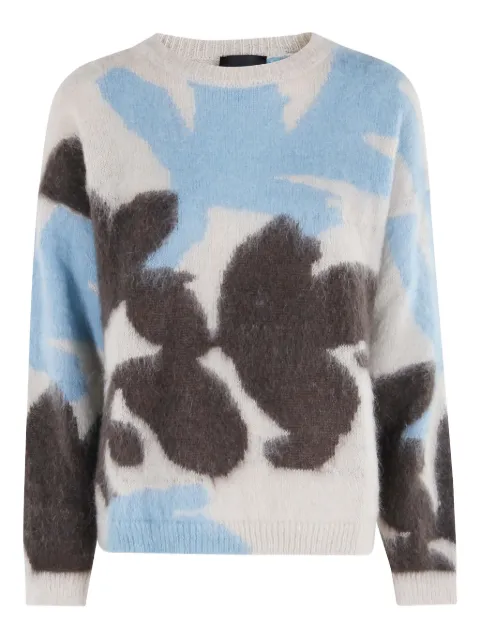 Roberto Collina Ikebana intarsia sweater Neutrals 253F28001097