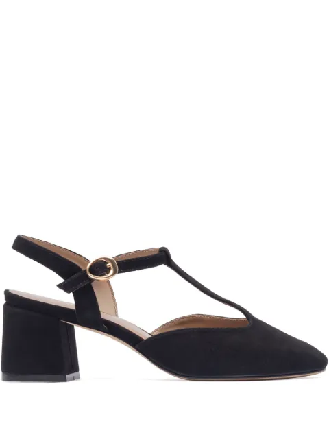 Bernardo 50mm T-strap block-heel pumps Black ROMI