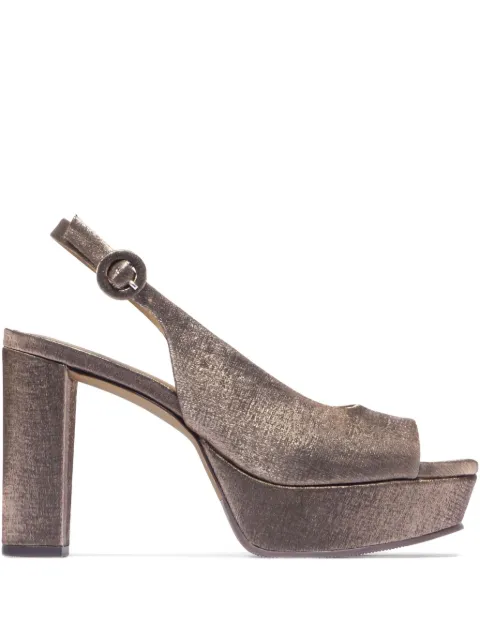 Bernardo 95mm peep-toe platform sandals Neutrals VEGA