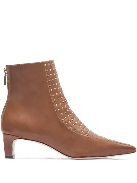 Bernardo 14mm studded leather ankle boots Brown ESMESTUDS