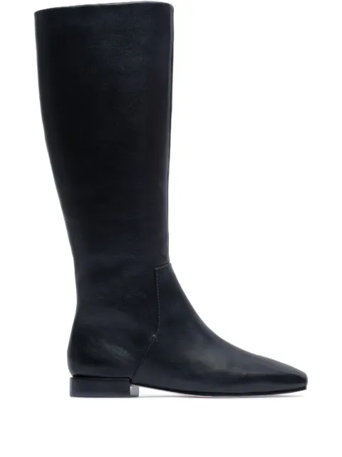 Bernardo Barnes leather square-toe riding boots Black BARNES