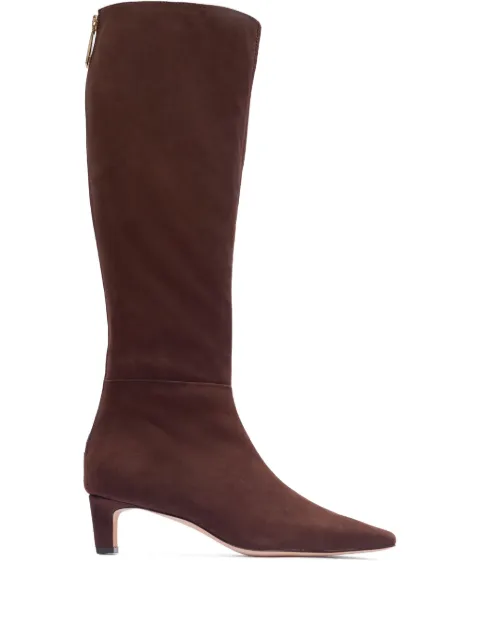Bernardo 50mm zip-detail suede boots Brown ETON