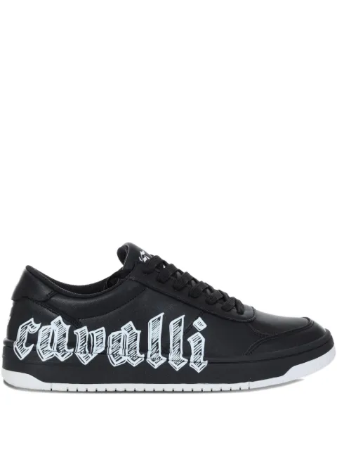 Just Cavalli leather low-top sneakers Black 79QA3SM5ZP397