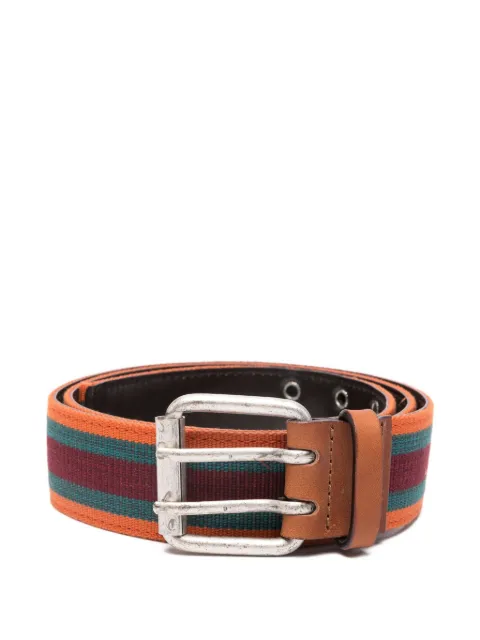 Romeo Gigli Pre-Owned 1990s striped belt Brown RG180CT