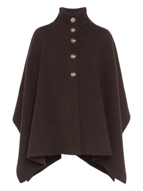 Barrie high-neck poncho Brown C274494