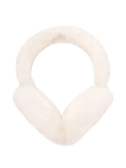 UGG sheepskin logo-embroidered earmuffs Neutrals 20955