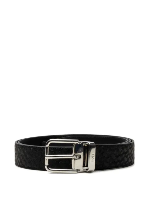 BOSS textured buckle belt Black 50548446