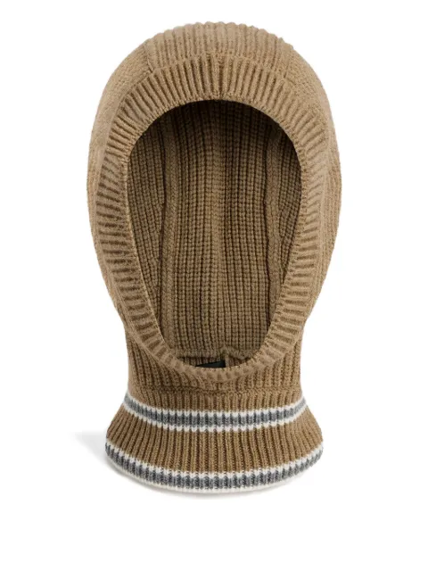 Fusalp ribbed wool balaclava Brown 25HI3710