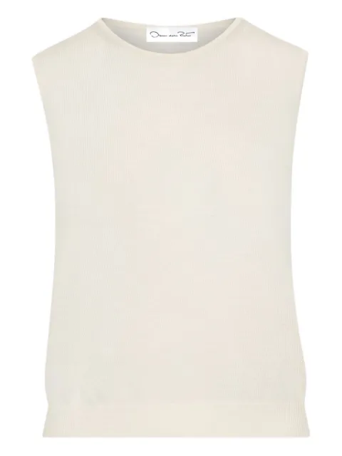 Oscar de la Renta sleeveless top Neutrals 0N144IVR