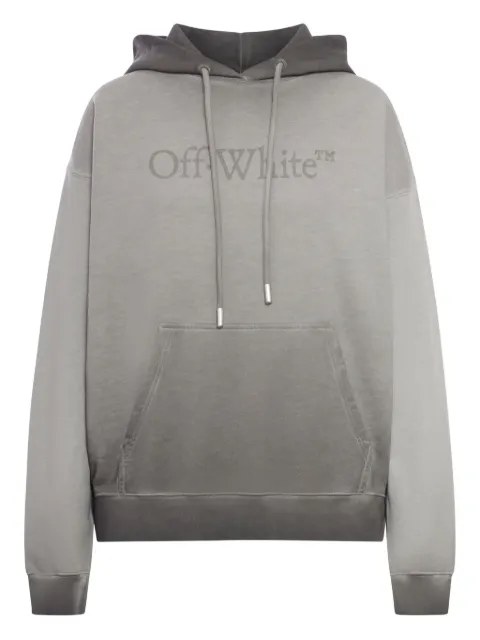 Off-White cotton hoodie Black OWBB06DF25FLE0011111