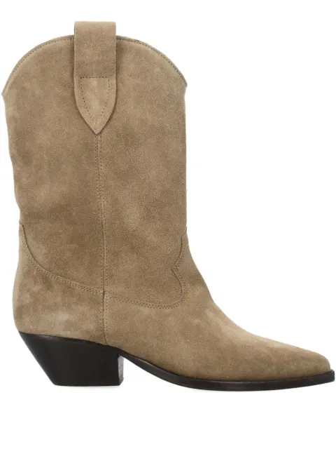 ISABEL MARANT Duerto suede calfskin leather cowboy boots Neutrals BO0003FAA1A03S