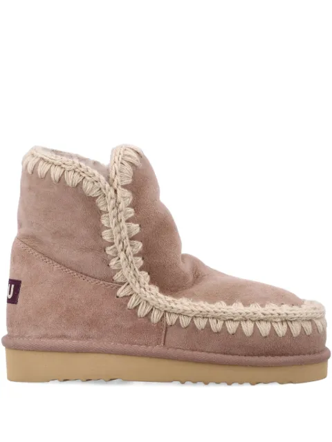 Mou crochet-trim slip-on Brown FW101001A