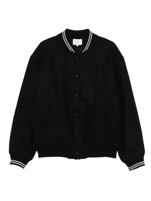 Maison Kitsuné ribbed-trim buttoned jacket Black PM02107WM2023