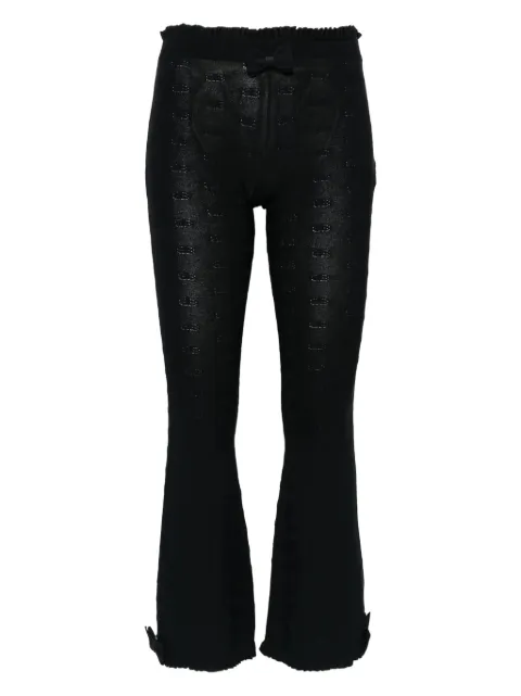 Balenciaga bow ruffled trousers Black 850036T5234