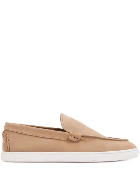 Christian Louboutin Moonboat embossed-logo loafers Neutrals 3250418F486