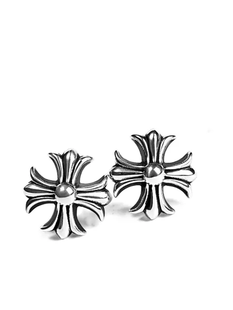 Chrome Hearts Cross Plus earrings Silver CHRM0201